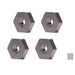 4PCS 12x3.5mm Wheel Hex (Aluminium) Hex Adapter New Enron GRAY 