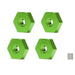 4PCS 12x3.5mm Wheel Hex (Aluminium) Hex Adapter New Enron GREEN 