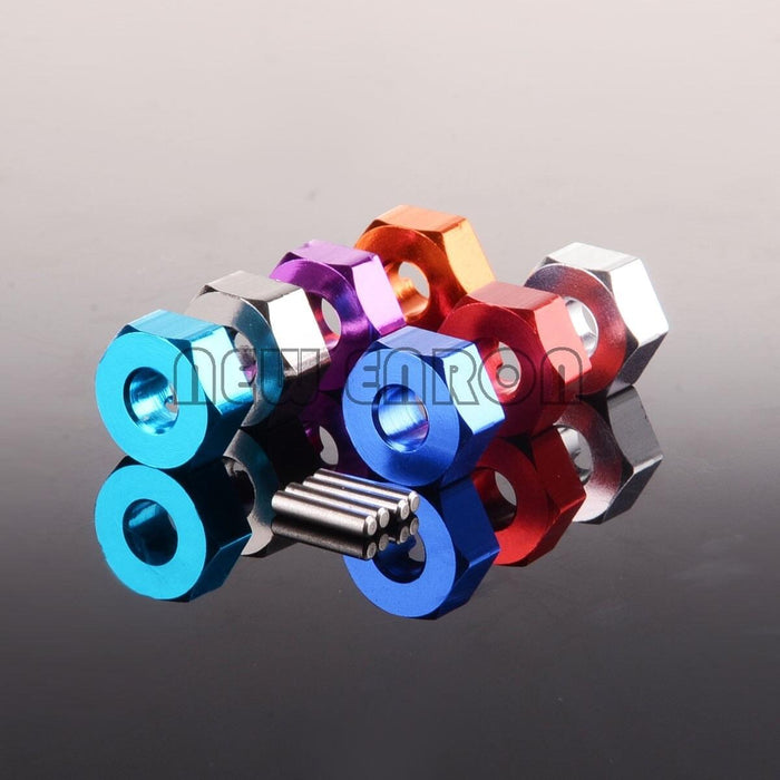 4PCS 12x5mm Wheel Hex for Axial SCX10 Wrangler 1/10 (Aluminium) Hex Adapter New Enron 