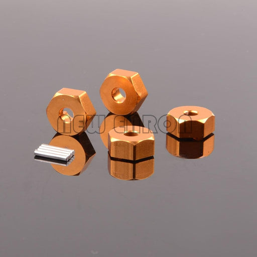 4PCS 12x5mm Wheel Hex for Axial SCX10 Wrangler 1/10 (Aluminium) Hex Adapter New Enron GOLD 