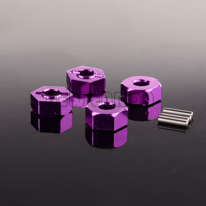 4PCS 12x5mm Wheel Hex for Axial SCX10 Wrangler 1/10 (Aluminium) Hex Adapter New Enron PURPLE 