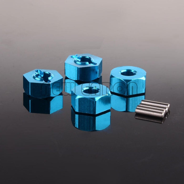 4PCS 12x5mm Wheel Hex for Axial SCX10 Wrangler 1/10 (Aluminium) Hex Adapter New Enron BLUE 