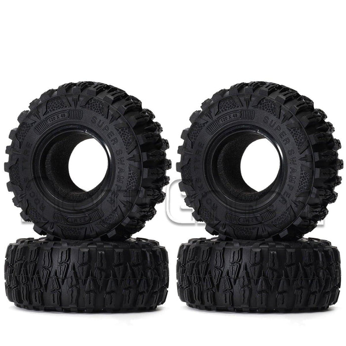 4PCS 2.2" 120x50mm Tires for 1/10 Crawler (Rubber) Band en/of Velg New Enron 