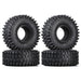 4PCS 2.2" 130mm Tires for 1/10 Crawler (Rubber) Band en/of Velg Injora 