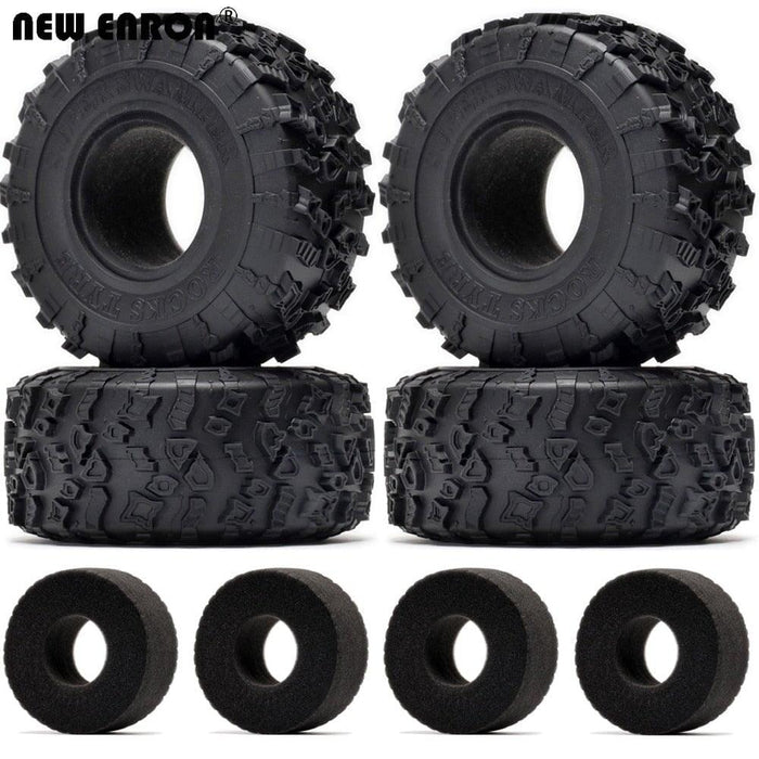 4PCS 2.2" 132x58mm 1/10 Crawler Tires (Rubber) Band en/of Velg New Enron Style-A 4pcs 