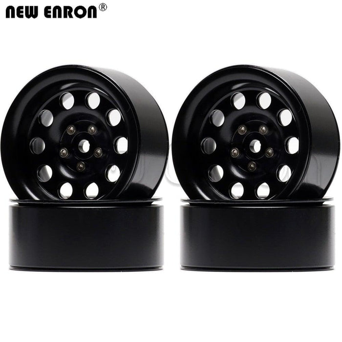 4PCS 2.2 64x29mm 1/10 Crawler Beadlock Rims (Aluminium) Band en/of Velg New Enron Black 4pcs 