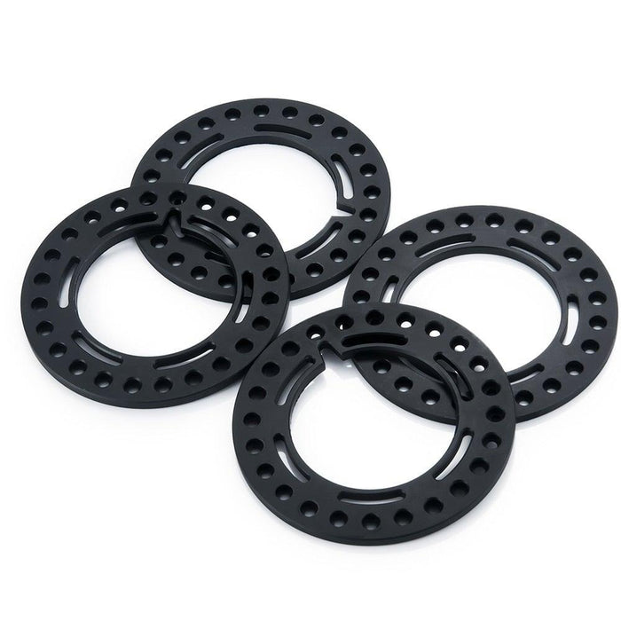 4PCS 2.2" Beadlock Wheel Rings for 1/10 Crawler (Aluminium) Band en/of Velg Yeahrun Black 