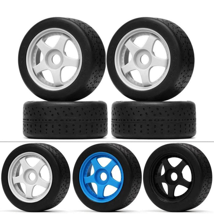 4PCS 2.9" 100x42mm 1/7 Wheel Rims & Tires (Nylon, Rubber) - upgraderc