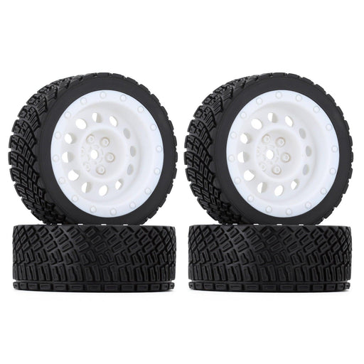 4PCS 66x25mm 1/10 Rally Wheel Set (Rubber, Plastic) - upgraderc