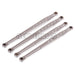 4PCS Lower Suspension Link Rod for Axial SCX10 1/10 (Aluminium) AX80043 Onderdeel New Enron SILVER 