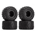 4PCS Monster Truck Wheel Rim Tires for 1/24 Crawler Band en/of Velg Injora Black MT1012 