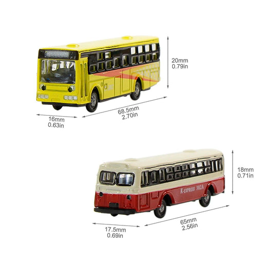 4PCS N Scale Model Bus 1/160 (Metaal) EBS15002 - upgraderc