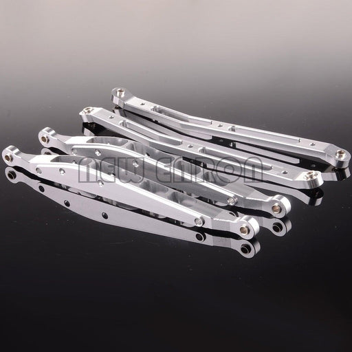 4PCS Rear Lower/Upper Chassis Linkage for Axial Yeti 1/10 (Aluminium) Onderdeel New Enron Silver 