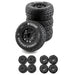 4PCS Tire Wheel Rims w/ Adapter for 1/8, 1/10 Short Course (Plastic + Rubber) Band en/of Velg upgraderc black 