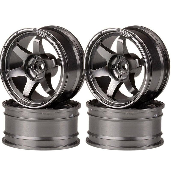 4PCS Wheel Rims for 1/10 Drift (Aluminium) Band en/of Velg upgraderc Gray 