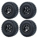 50/54mm OD 1" Beadlock Rims Tires for 1/24 Crawler (Aluminium, Rubber) Band en/of Velg Yeahrun 4Pcs 54mm Black Set-B 
