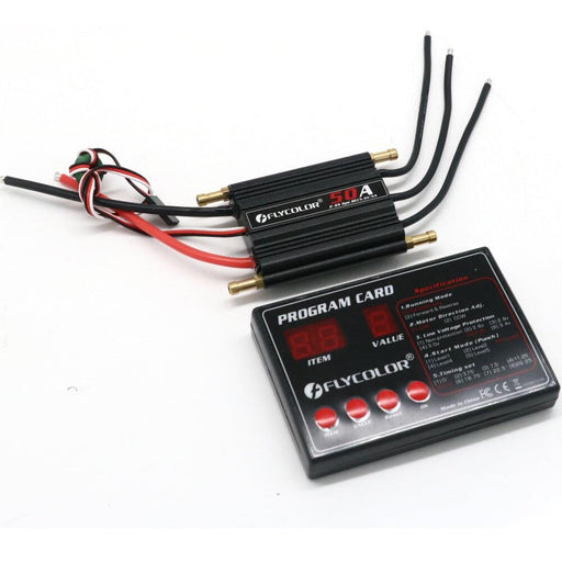 50A Brushless ESC Speed Controller w/ Progam Card (Boot) ESC FLYCOLOR 50A and Card 
