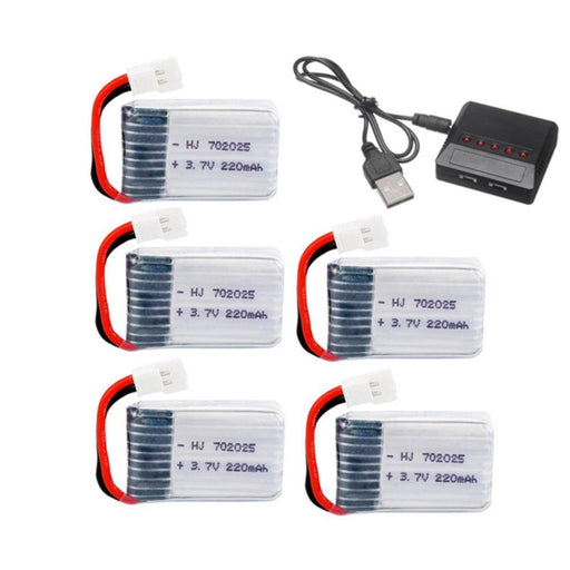 5/10PCS OEM 3.7V 220mAh Lipo Accu w/ Charger - upgraderc