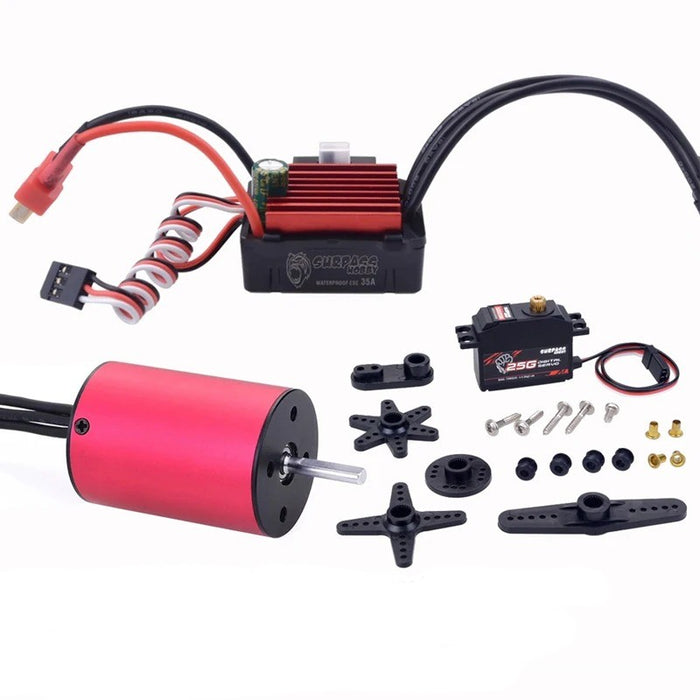 Surpass Hobby 2838 4700KV Brushless Motor, 35A ESC, 25G Servo