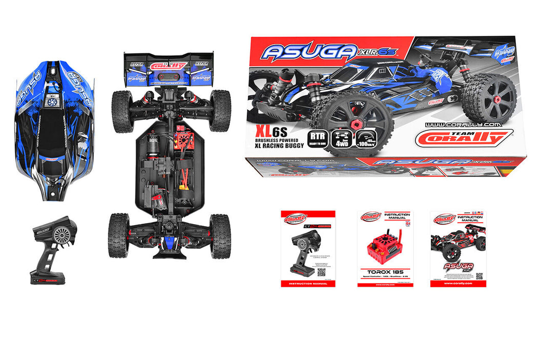 Team Corally ASUGA XLR 6S 1/8 Buggy PNP (Blauw)