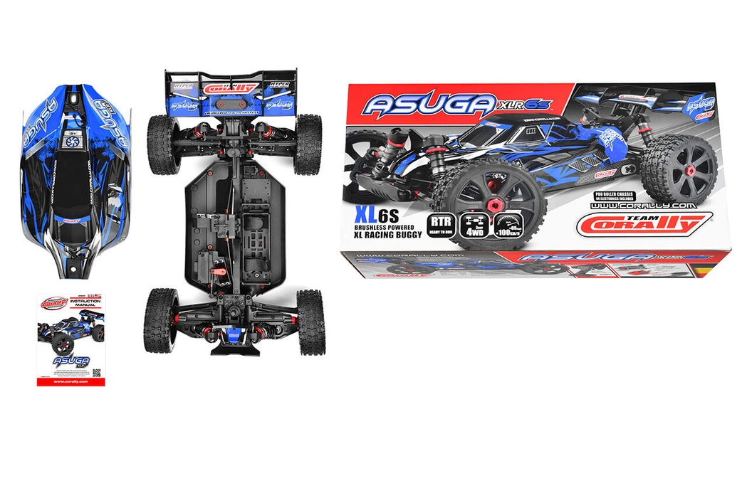 Team Corally ASUGA XLR 6S 1/8 Buggy Roller (Blauw)