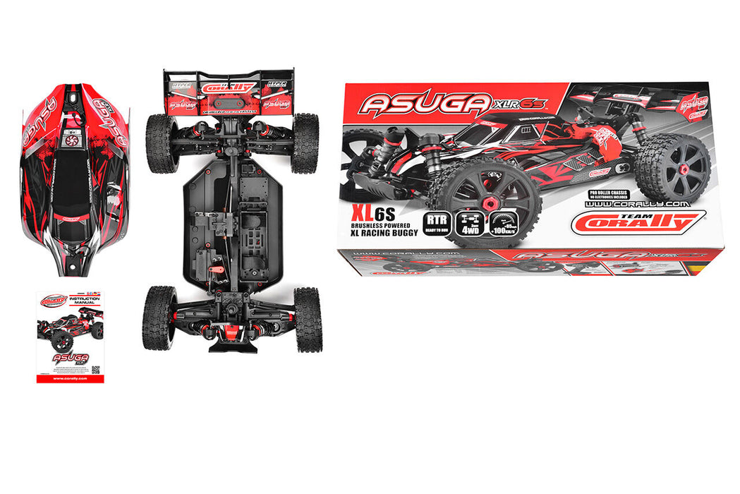 Team Corally ASUGA XLR 6S 1/8 Buggy Roller (Rood)