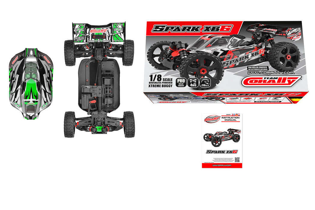 Team Corally SPARK XB6 1/8 Buggy Roller (Groente)