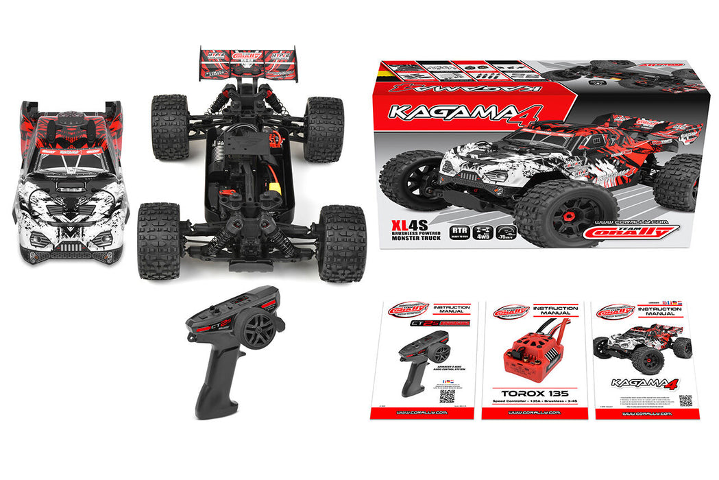 Team Corally KAGAMA 4 1/10 Truggy PNP (Rood)