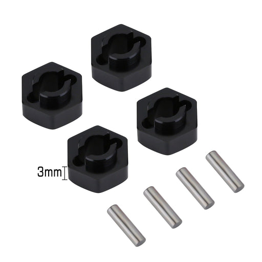 7mm Extended Hex Adapter for Axial SCX24 1/24 (Aluminium/Messing) Hex Adapter Injora Aluminum Black 3MM 