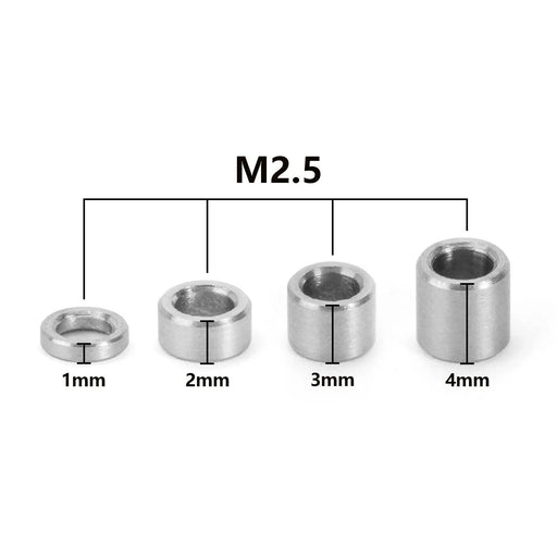 80PCS M2.5 Flat Washers Spacers for Traxxas TRX4M 1/18 (RVS) 4M-52 - upgraderc
