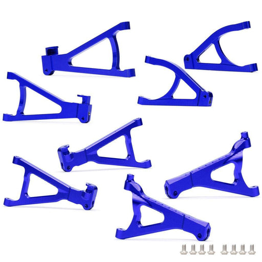 8PCS Front/Rear Suspension Arm Set for Traxxas E-Revo 1/16 (Aluminium) 7131 7132 - upgraderc