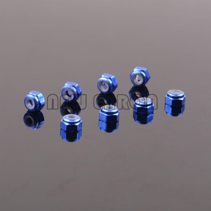 8PCS M3 Lock Nut (Aluminium) Schroef New Enron DARK BLUE 