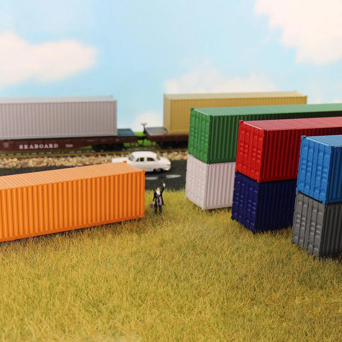 9PCS HO Scale 40ft Container 1/87 (ABS) C8740 - upgraderc