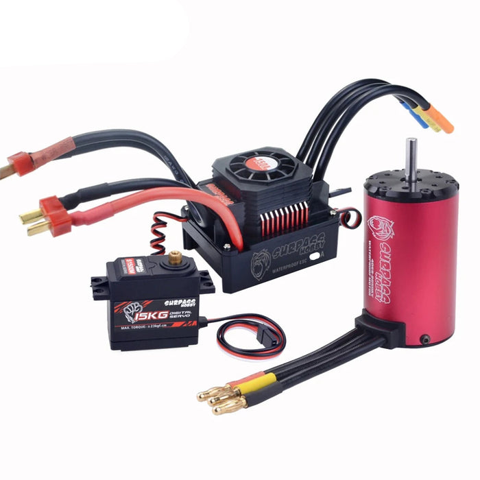 Surpass Hobby 4068 2050KV Brushless Motor, 120A ESC, 15KG Servo