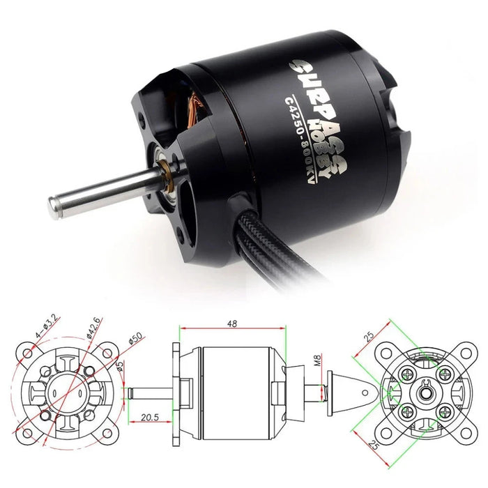 Surpass Hobby C4250 600KV Brushless Motor