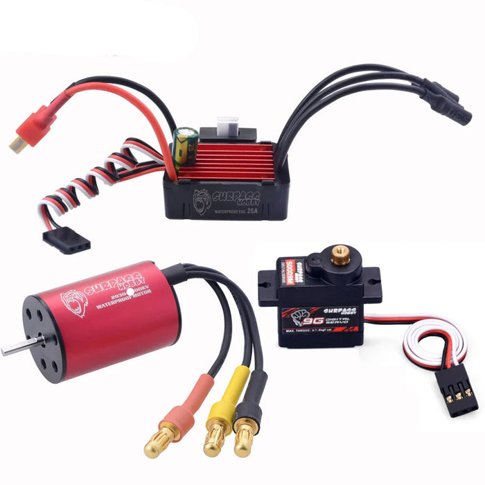 Surpass Hobby 4500KV Brushless Motor, 25A ESC, 9g Servo