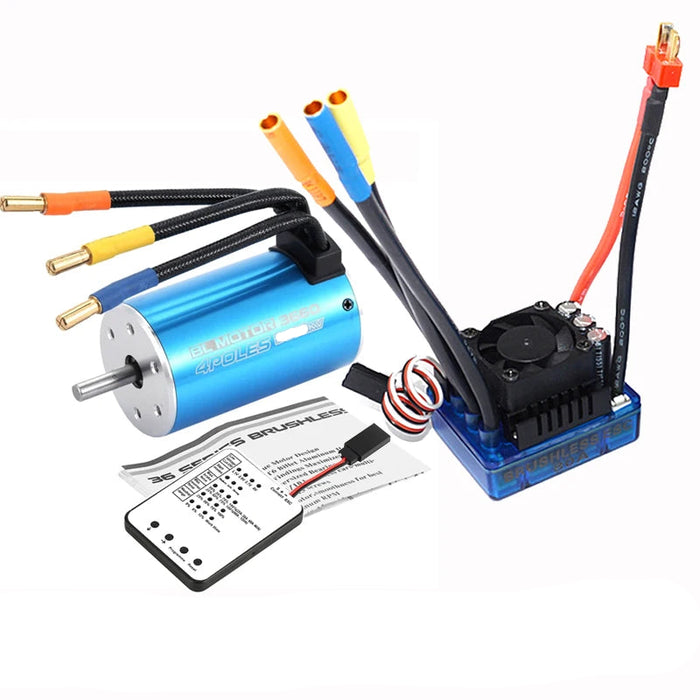 Surpass Hobby BL Motor 3660 4300KV Brushless Motor, 80A ESC, Program Card