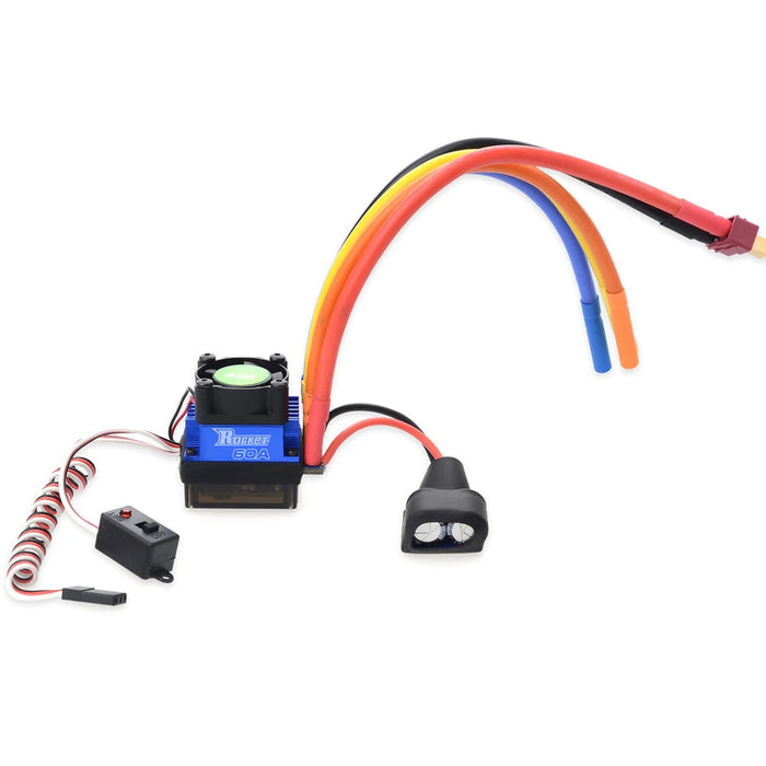 Surpass Hobby Rocket 3665 2100KV Brushless Motor, 60A ESC, Program Card