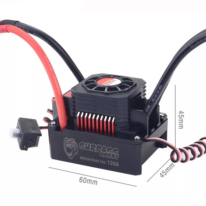 Surpass Hobby 4076 2000KV Brushless Motor, 120A ESC, 25kg Servo