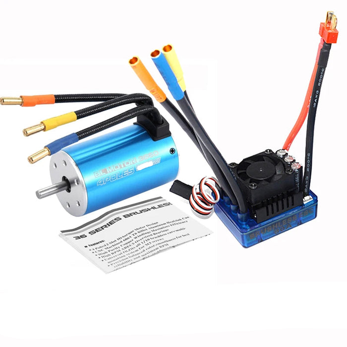 Surpass Hobby BL Motor 3660 3800KV Brushless Motor, 80A ESC