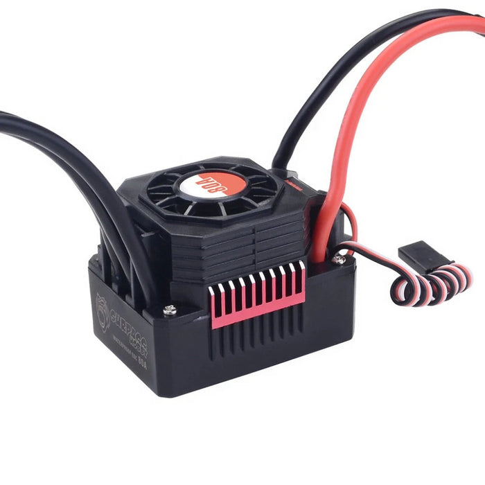 Surpass Hobby 3665 2900KV Brushless Motor, 80A ESC, 9KG Servo, Heat Sink