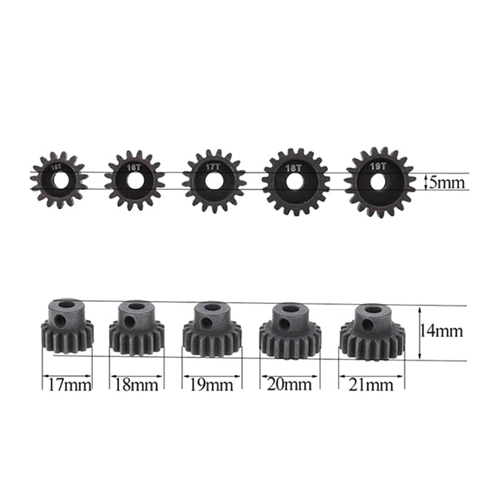 3/5PCS Surpass hobby M1 11-22T 5mm Shaft Diameter Pinion Gear (Metaal)