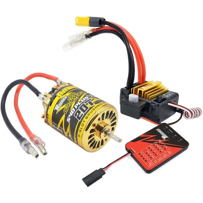 Surpass Hobby 540 PLUS V2 13T Brushed Motor, 80A ESC, Program Card