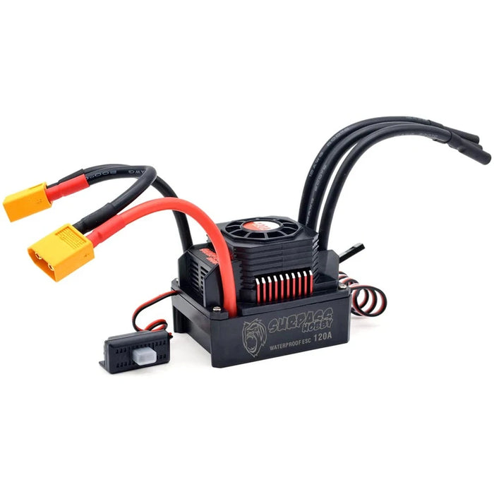 Surpass Hobby Waterproof 120A Brushless ESC, Program Card