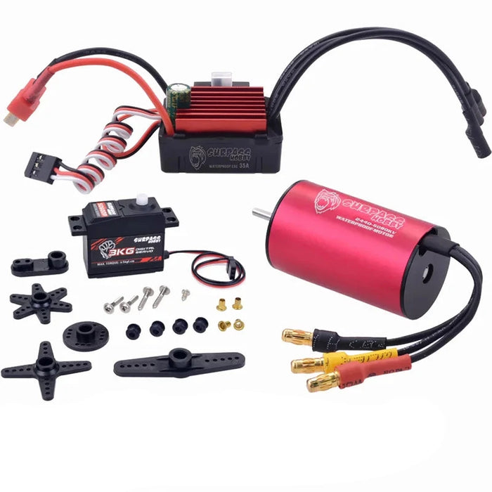 Surpass Hobby 2440 4000KV Brushless Motor, 35A 2-3S ESC, S0300P 3kg Servo