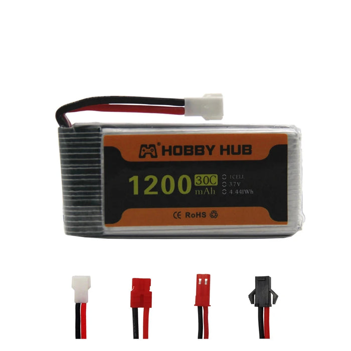 Hobby Hub 3.7V 1200mAh 30C Lipo Battery