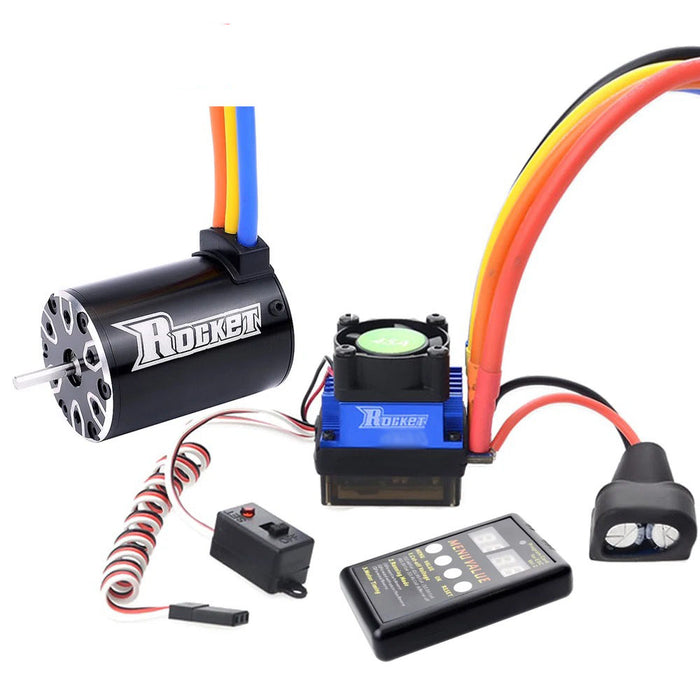 Surpass Hobby Rocket 540 5900KV Brushless Motor, 60A ESC, Program Card