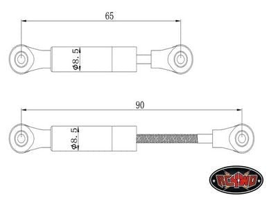 RC4WD Superlift Adjustable Steering Stabilizer (65mm-90mm)