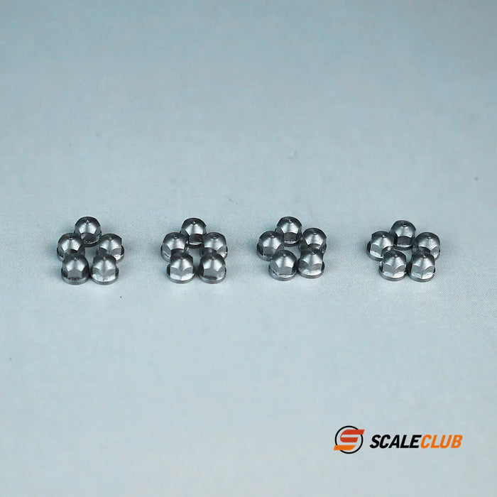 Scaleclub 3mm Round Head Hub Nut for Tractor Truck 1/14 (Metaal)