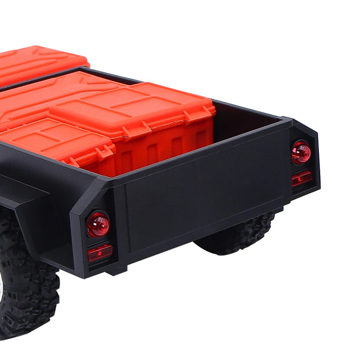 Utility Trailer w/ Hitch & Storage Box for Traxxas TRX4M 1/18